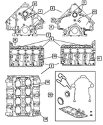R8266874AA - Engine 5.7L Eight Cylinder: Short Block Engine for Chrysler: 300, Aspen | Dodge: Charger, Durango, Magnum, Ram 1500, Ram 2500, Ram 3500 | Jeep: Commander, Grand Cherokee Image