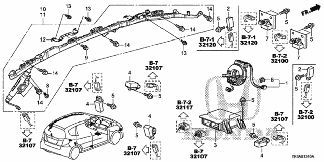 SRS Unit for 2013 Honda Fit #0