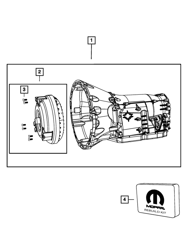 RL174299AA - NAG1; W5A580; 5-Speed; Automatic Transmission: Torque Converter Package for Mopar Image