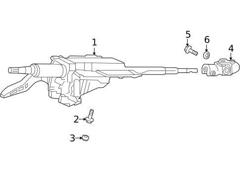 Steering Column Assembly for 2010 Honda Element #0