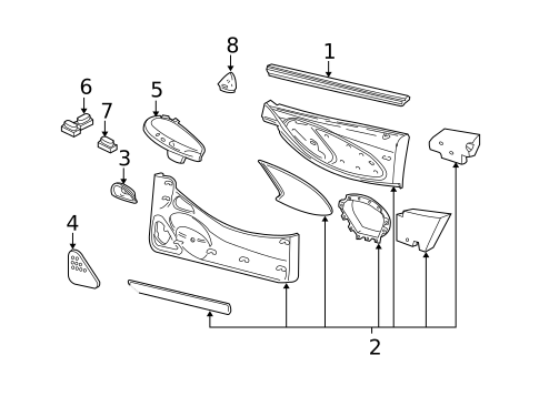 Interior Trim - Door for 2004 Ford Mustang #0