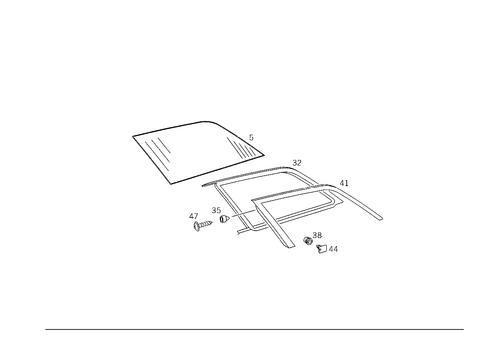 Rear-Side Window for 1989 Mercedes-Benz 300TE #0