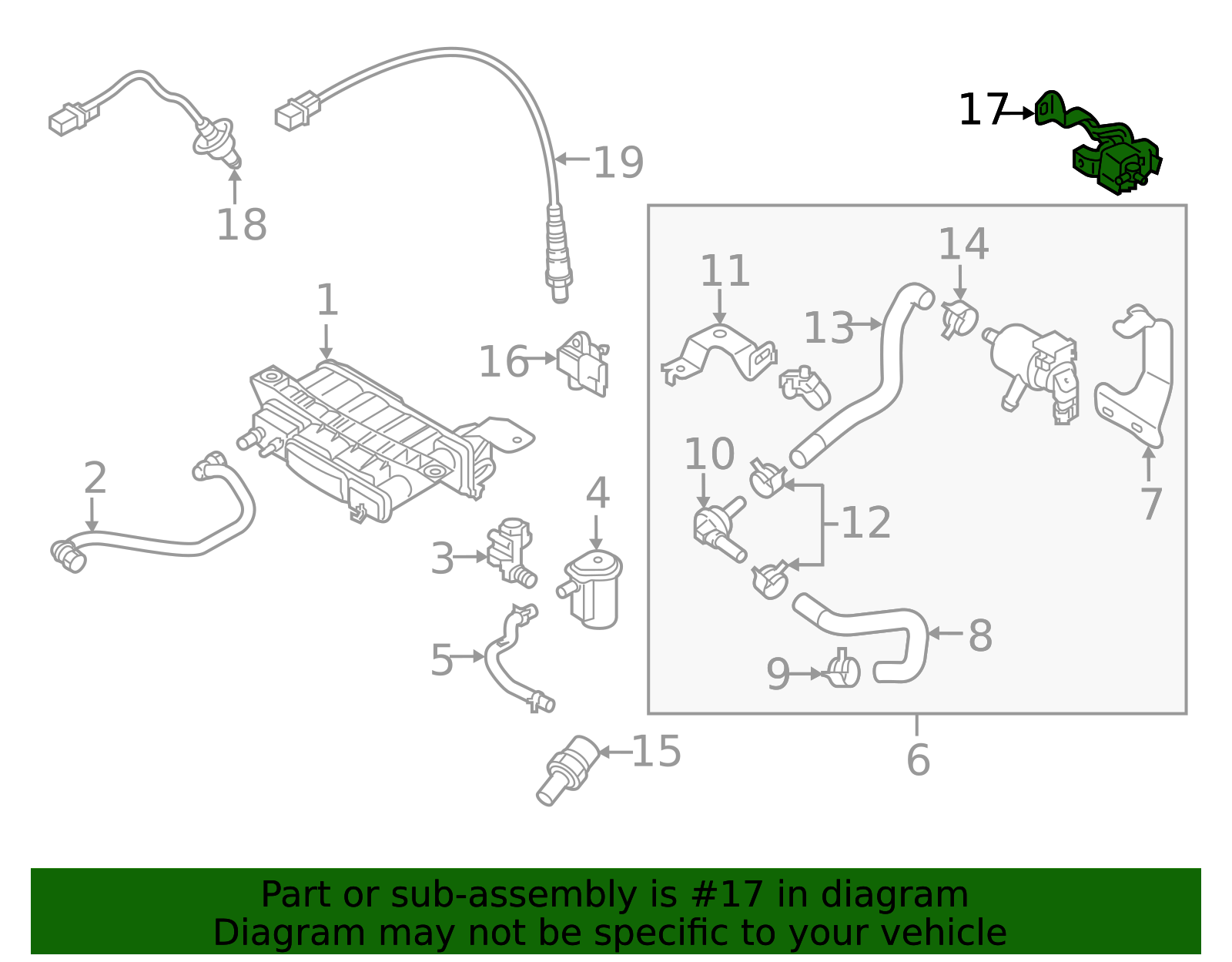 2017-2020 Hyundai Elantra Purge Control Valve 39460-03AA0 | QuirkParts