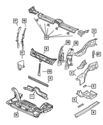 5017435AB - Frames and Bumpers: Front Floor Pan Beam for Mopar Image