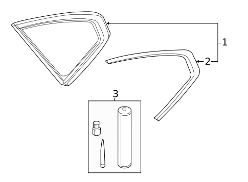 Glass & Hardware for 2019 Volvo S90 #0