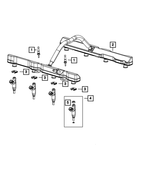 Fuel Rail and Injectors for 2019 Dodge Durango #0