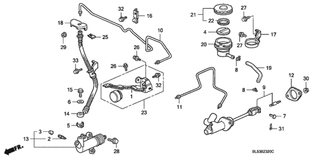 Clutch Master Cylinder for 1994 Acura Vigor #0