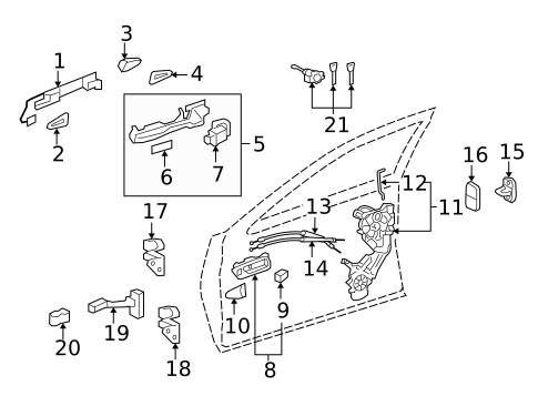 Front Door for 2015 Lexus LS460 #1