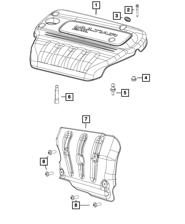 68272926AA - Engine: Engine Cover for Mopar Image