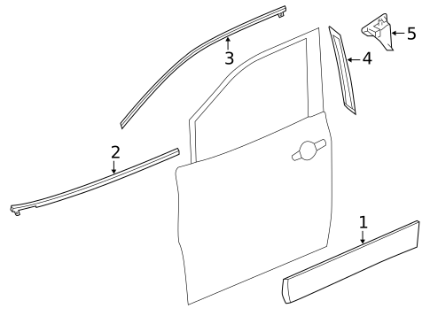 Exterior Trim - Front Door for 2011 Nissan Quest #0
