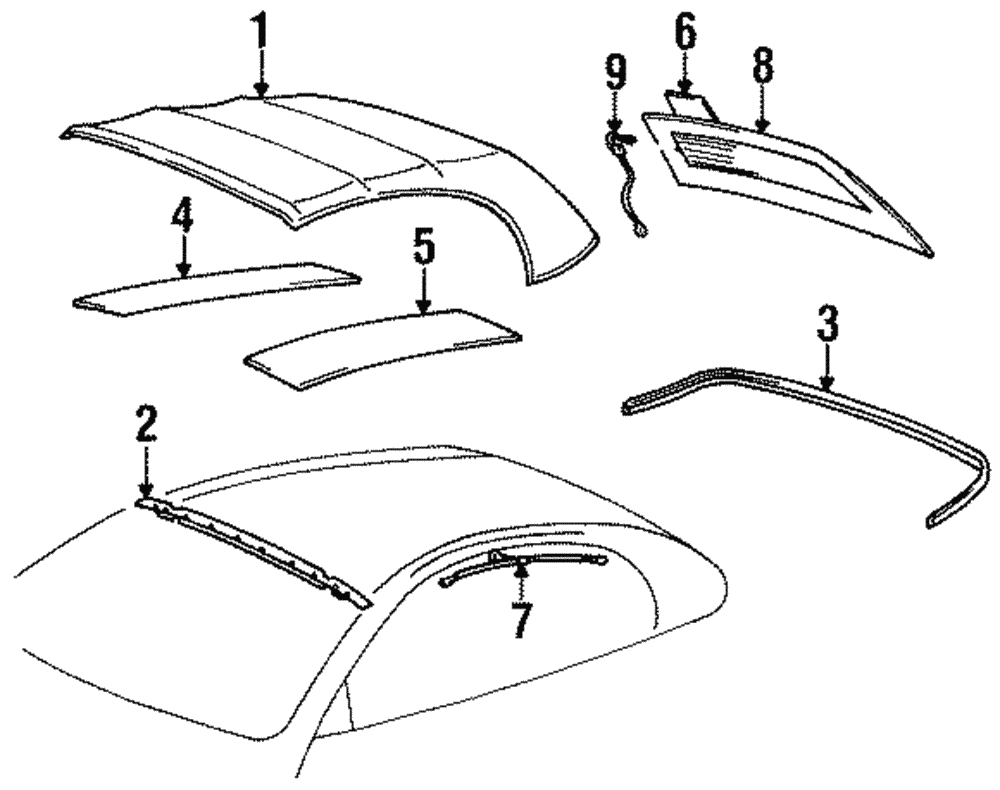 82178-0W010 - 1995-1999 Toyota - Back Glass Cable | Toyota