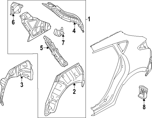 Inner Structure for 2025 Subaru Crosstrek #0