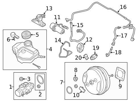 Master Cylinder - Components On Dash Panel for 2018 BMW 540d xDrive #1