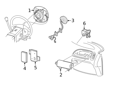 Air Bag Components for 2002 Ford Excursion #0