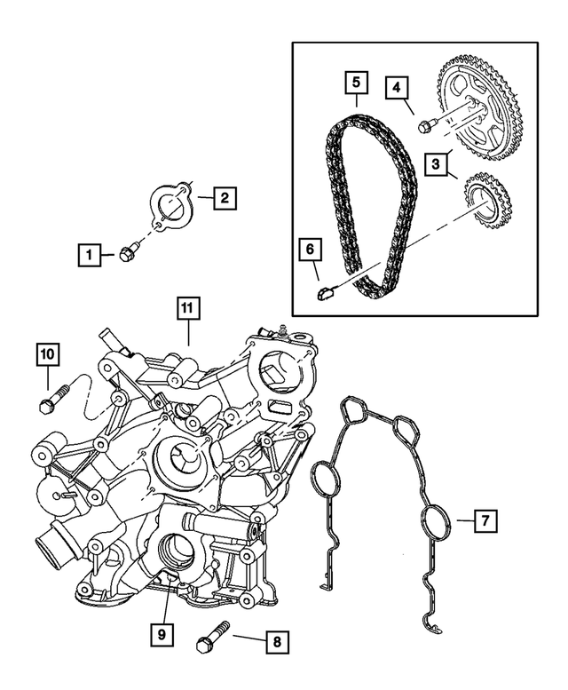 6036611AA - Engine 8.3L Ten Cylinder [EWC]: Bolt for Mopar Image image
