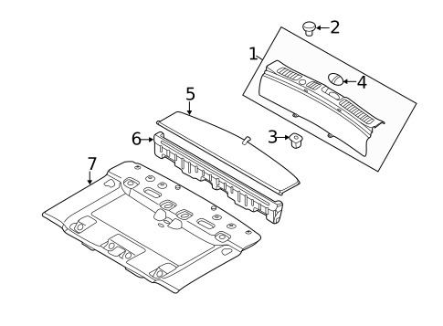 Interior Trim - Rear Body for 2012 Kia Sorento #1