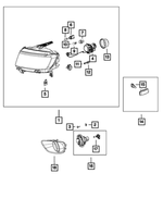 68193018AA - Electrical: Headlamp Mounting Bracket, Right for Mopar Image
