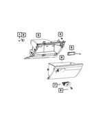 7KV741X7AC - : Instrument Panel Glove Box for Mopar Image