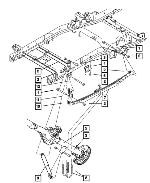 Rear Suspension for 2002 Dodge Ram 1500 #0