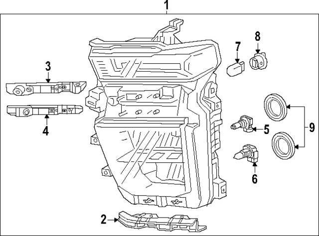 85756447 - : Part# 86531650 Headlamp for Chevrolet: Silverado 2500 HD, Silverado 3500 HD Image