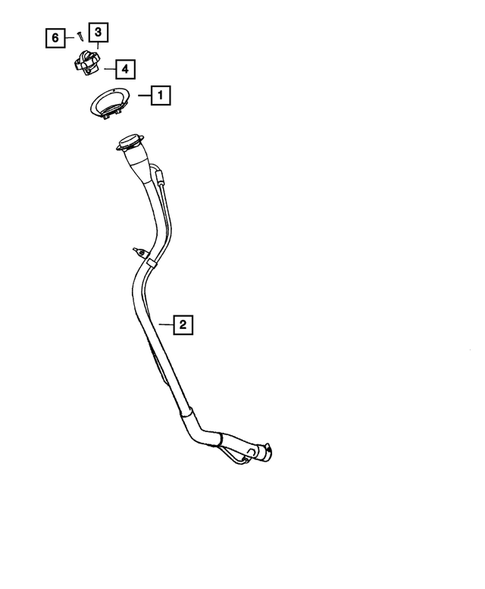 Fuel Tank Filler Tube for 2008 Chrysler PT Cruiser #0