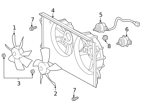 Cooling Fan for 2005 Toyota Celica #0