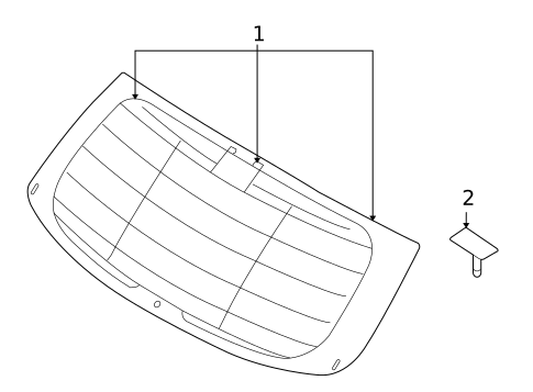 Glass - Lift Gate for 2012 Hyundai Veracruz #0