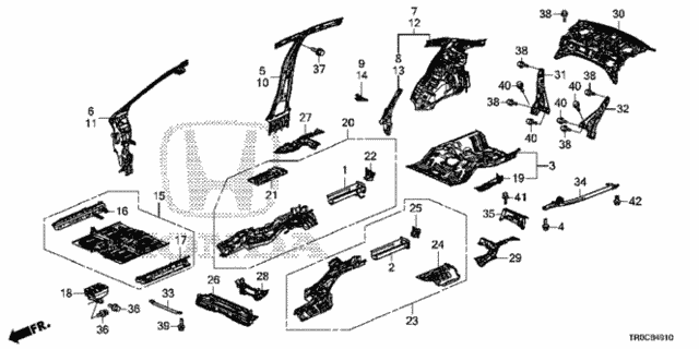 Floor - Inner Panel for 2015 Honda Civic #0