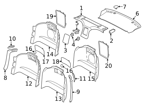 Interior Trim - Rear Body for 2020 Jaguar F-Type #0