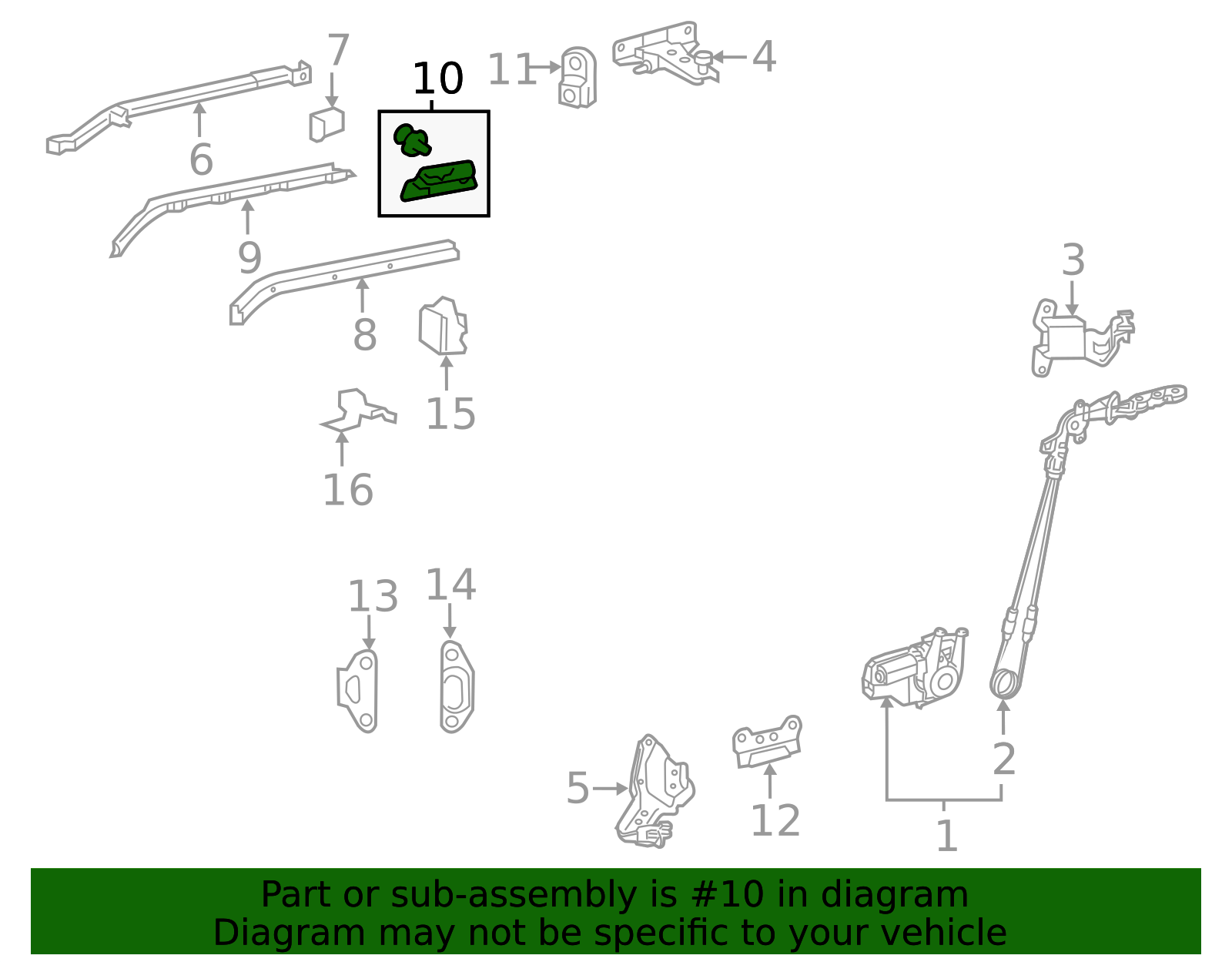 2011-2020 Toyota Sienna Sliding Door Track Bracket (Left) 68374