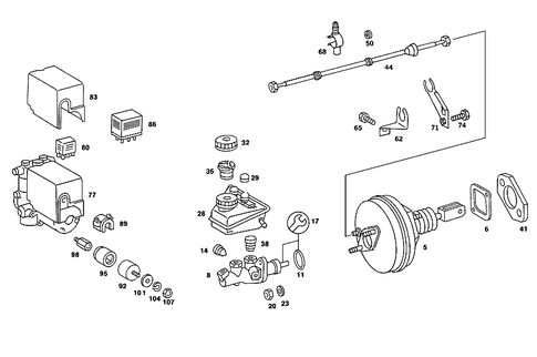 Brake Booster for 1991 Mercedes-Benz 190E #2