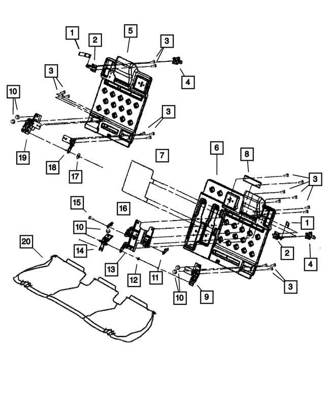 5139654AA - Interior Trim: Arm Rest Retainer, Right for Chrysler: 300 | Dodge: Charger, Magnum Image
