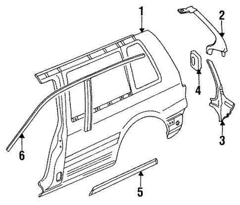 Quarter Panel & Components for 1992 Mitsubishi Expo LRV #0