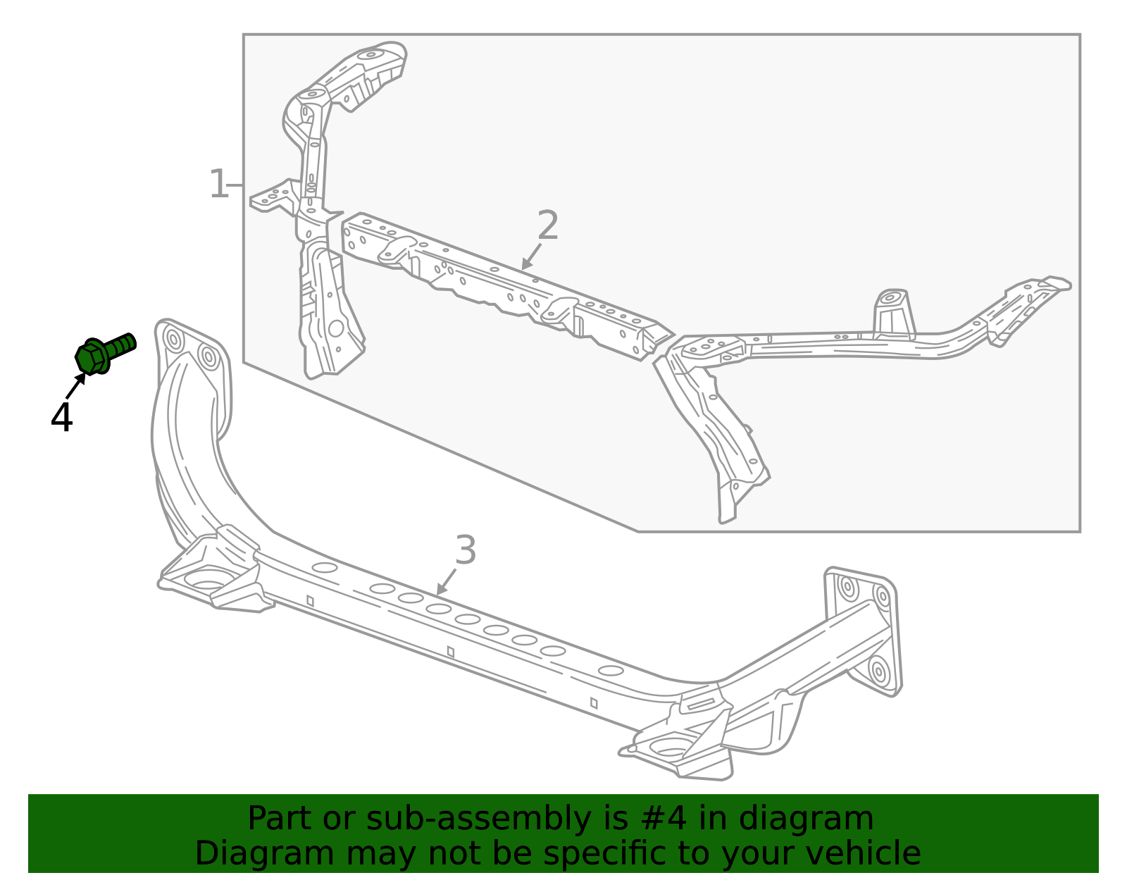 2017-2026 GM Lower Tie Bar Bolt 11548178 | OEM Parts Online