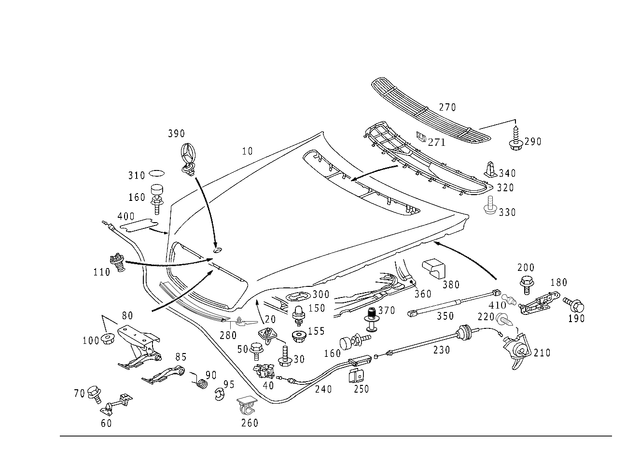2208800264 - Attachment Parts: Safety Hook for Mercedes-Benz Image image