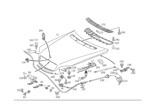 Engine Hood for 2000 Mercedes-Benz S430 #0