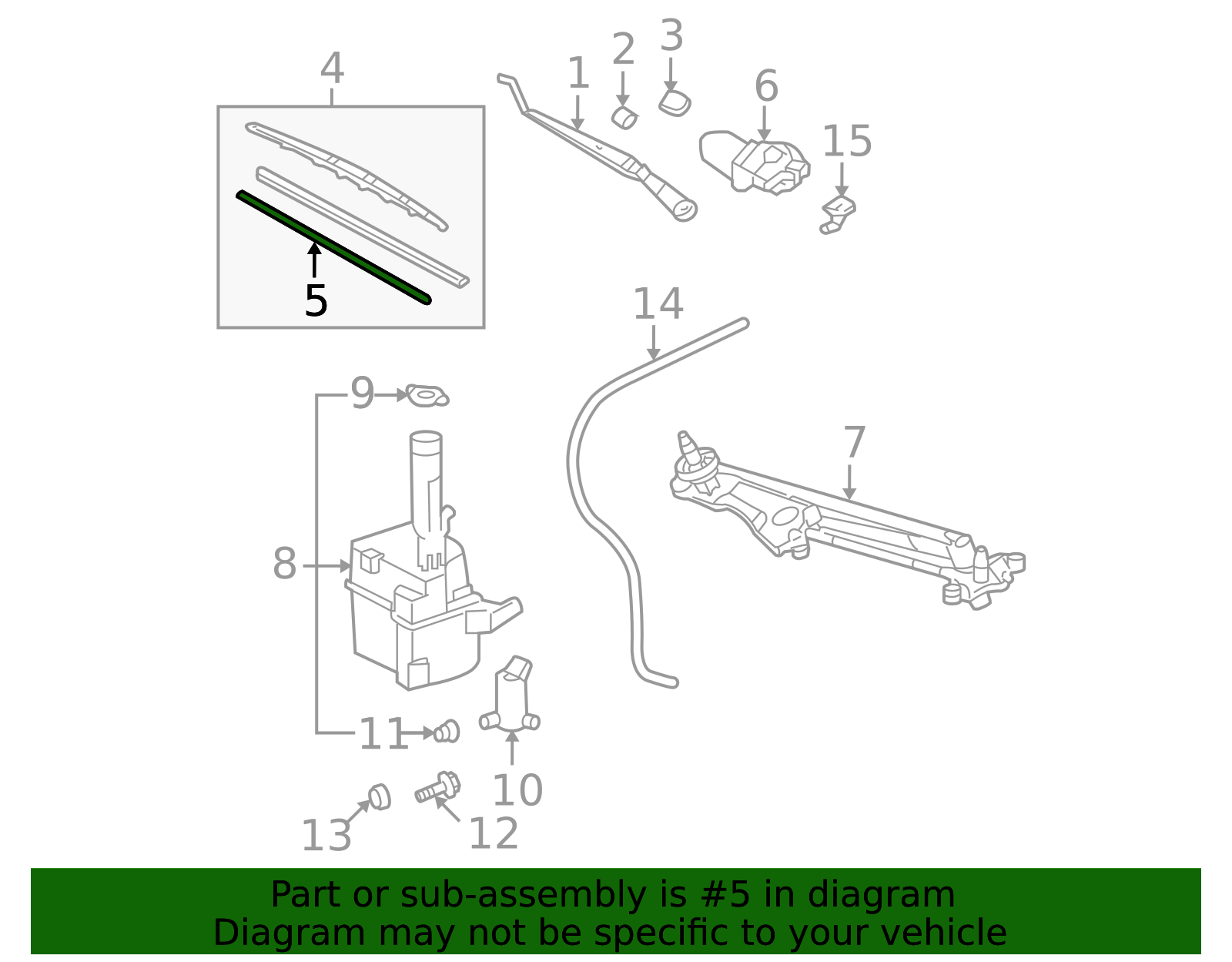 2003-2008 Toyota Windshield Wiper Blade Refill (Left, Right) 85214 ...