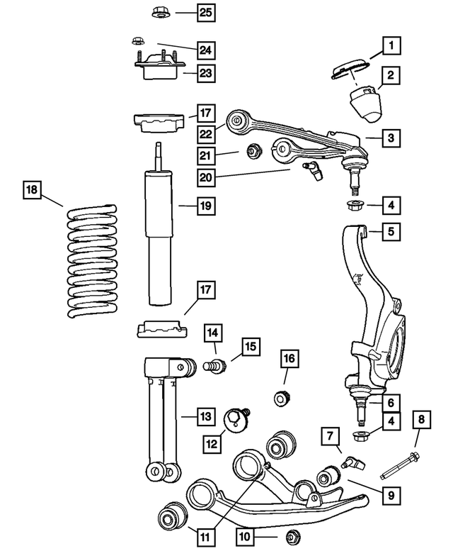 52109986AH - Front Suspension &amp; Drive: Lower Control Arm, Right for Mopar Image