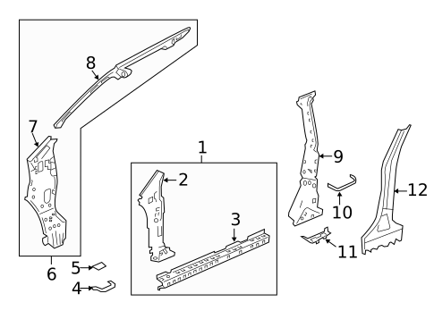 Center Pillar for 2012 Honda CR-V #0