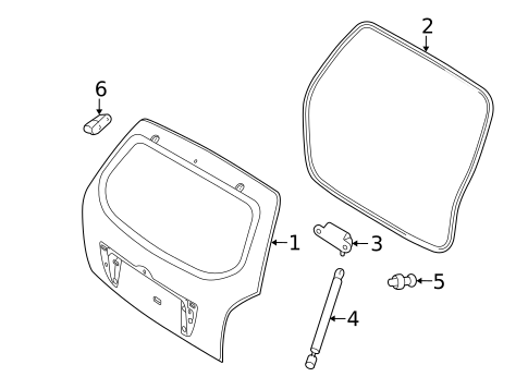 Gate & Hardware for 2007 Hyundai Tucson #0