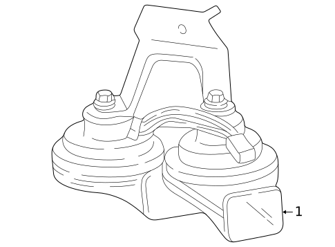 Horn for 2004 Lincoln Town Car #0