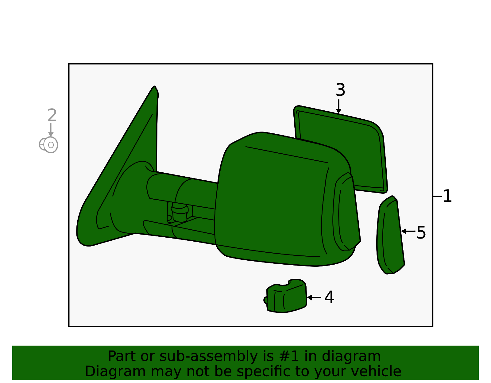 2007-2021 Toyota Right Outer Door Mirror Assembly Tundra | Sparks