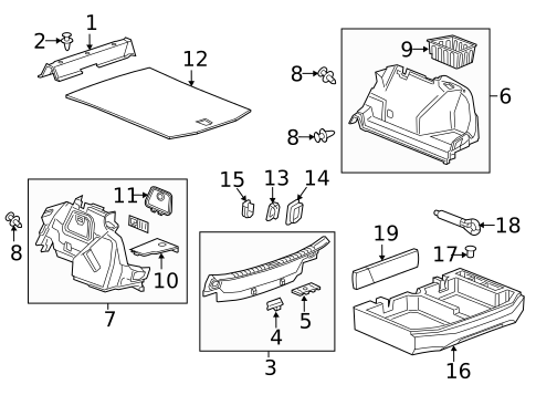 Interior Trim - Rear Body for 2015 Cadillac ATS #2