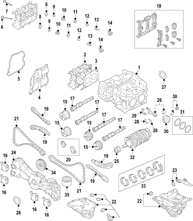12212AA650 - Engine: Main Bearings for Subaru: BRZ, Crosstrek, Forester, Impreza Image