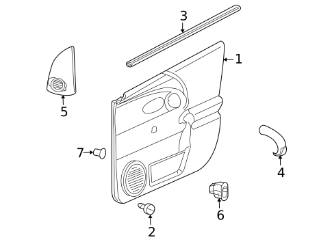 Interior Trim - Front Door for 2007 Saturn Vue #0