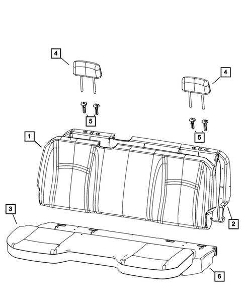 Rear Seats - Second Row for 2013 Ram 1500 #2