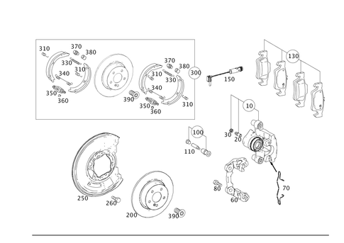 Rear Wheel Brake for 2012 Mercedes-Benz E350 #0