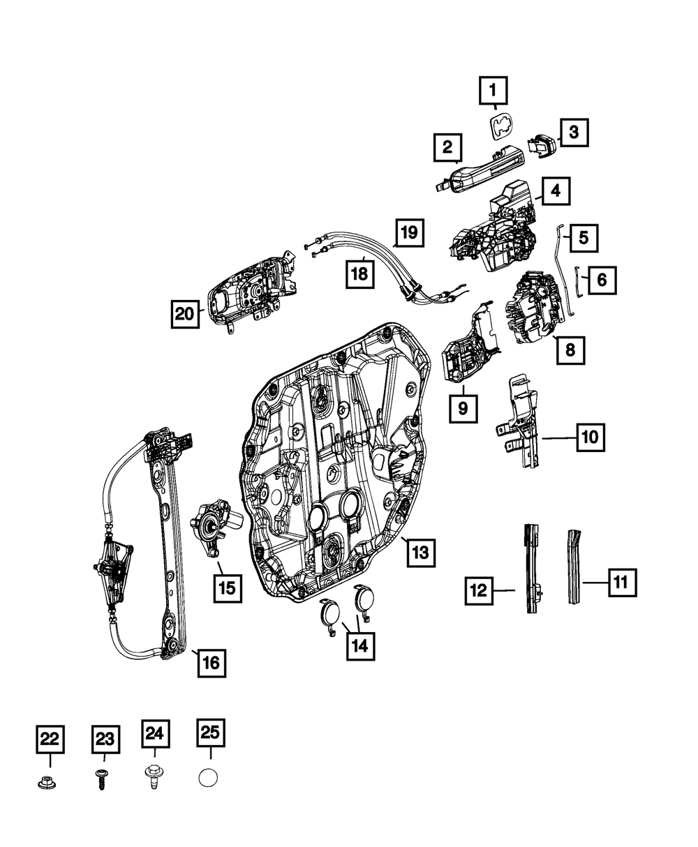 Mopar Front Right Passenger Door Latch Presenter For Jeep Wrangler 2007-2019 – OE 68014956AB
