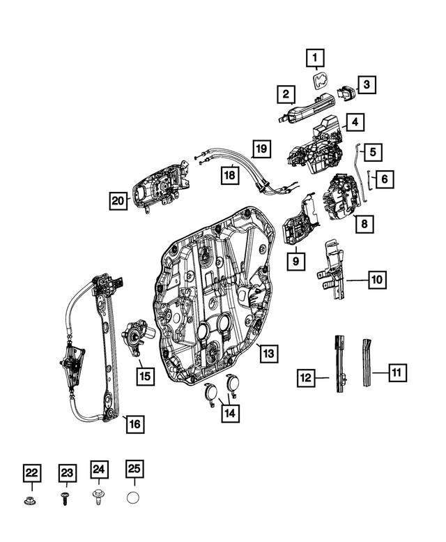 68301931AB - Doors, Door Mirrors and Related Parts: Key Cylinder To Latch Link for Mopar Image image