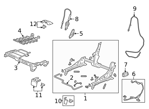 Seats & Track Components for 2024 Honda Passport #0